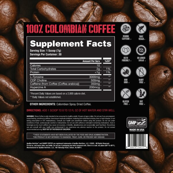 Sharp Coffee - Premium Nootropic Stimulant Brew